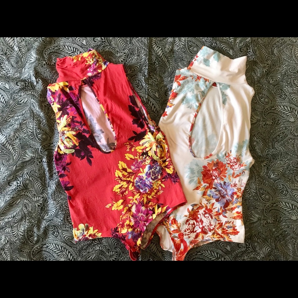 Free People Floral Bodysuits - Picture 6 of 8